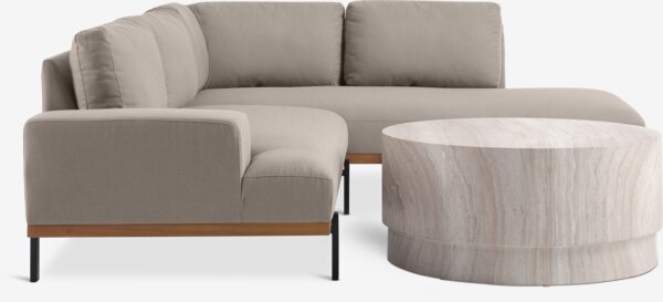 Loungesæt STORLIEN Travertin + ELLEKILDE 5 pers. taupe