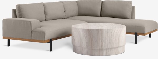 Loungesæt STORLIEN Travertin + ELLEKILDE 5 pers. taupe