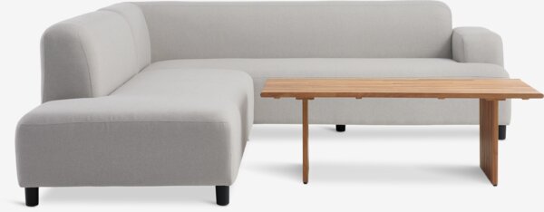 Loungesæt LOFSDALEN natur + HEDEBACKEN 6 pers. beige