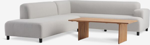 Loungesæt LOFSDALEN natur + HEDEBACKEN 6 pers. beige