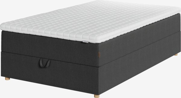 Boxspring 120x200 HOLMELVA + KOLA grijs-40 heel stevig