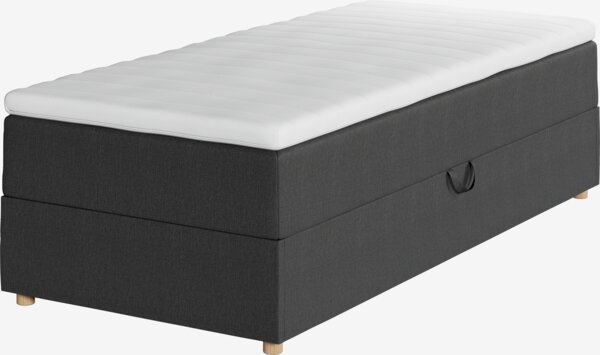 Boxspring krevet 90x200 SKAUMA + FLYA siva-40 vrlo tvrd