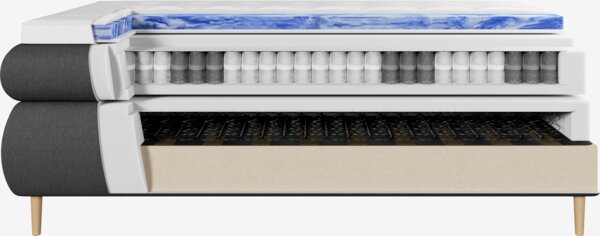 Boxspring 140x200 ANDELVA + VOLA grijs-40 medium