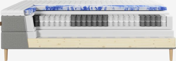 Kontinentalseng 90x200 NEVLA + EKSO grå-23 Medium