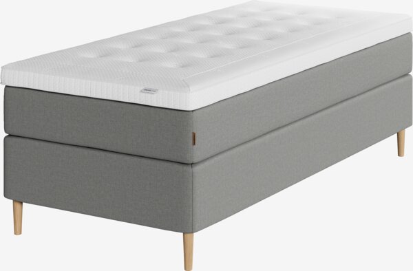 Kontinentalsäng 90x200 cm HEMLA + BRYA Grå-23 Medium