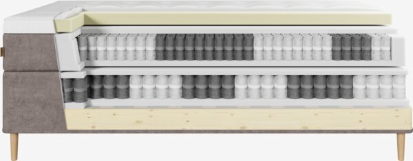 Boxspring 160x200 REIPA + BRYA bruin-92 hard