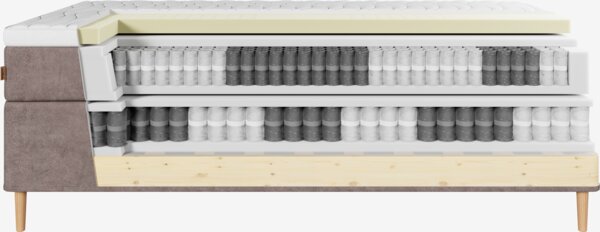 Boxspring 90x200 REIPA + RESA bruin-92 hard