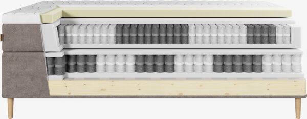 Boxspring 180x210 REIPA + TOSEN bruin-92 hard
