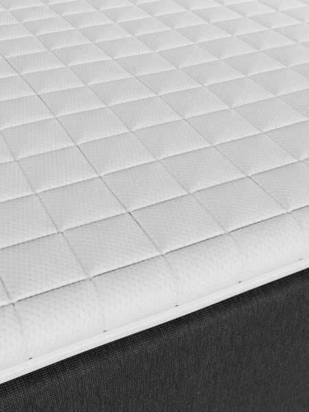 Pat continental 160x200 HOLMELVA+EKSO Gri-40 foarte tare