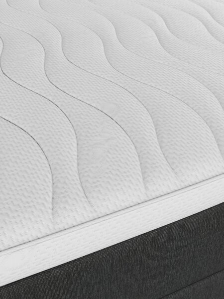 Boxspring 160x200 LYGNA + TOSEN grijs-40 hard