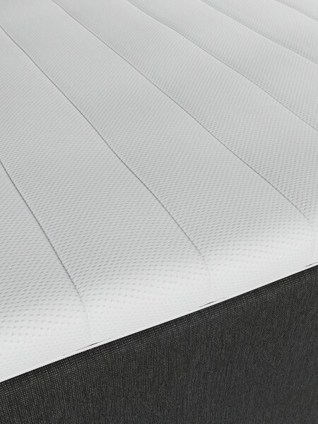 Letto boxspring 140x200 SKAUMA + FLYA Grigio-40 Molto rigido