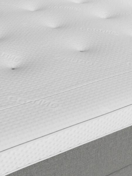 Kontinentalsäng 90x200 cm TEVLA + VOLA Grå-23 Mjuk