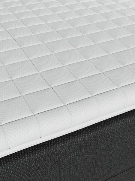 Kontinentalseng 160x200 TYSLA + KOLA grå-40 Fast