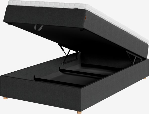 Boxspring 120x200 HOLMELVA + KOLA grijs-40 heel stevig