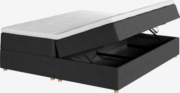 Континентальне ліжко 140x200см SKAUMA + FLYA Сірий-40 ДВ