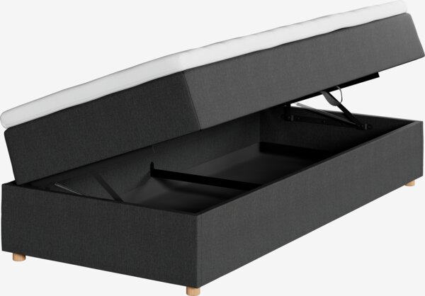 Boxspring krevet 90x200 SKAUMA + FLYA siva-40 vrlo tvrd