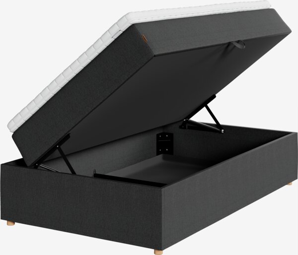 Boxspring 120x200 TYSLA + EKSO grijs-40 hard