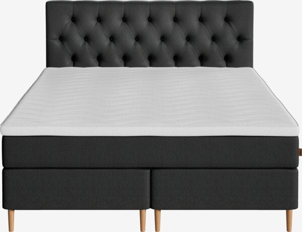 Sommier tapissier 160x200 HEMLA + RESA Gris-40 Moyen