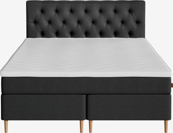 Boxspring 160x200 LYGNA + TOSEN grijs-40 hard