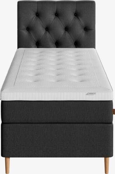 Boxspring 90x200 LYGNA + BRYA grijs-40 hard