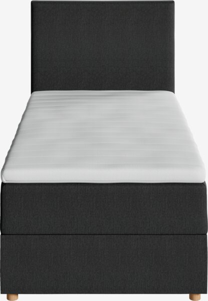 Boxspring posteľ 90x200 SKAUMA + FLYA sivá-40 veľmi tvrdá