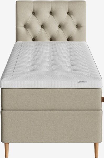 Kontinentalsäng 90x200 cm TEVLA + VOLA Sand-91 Mjuk
