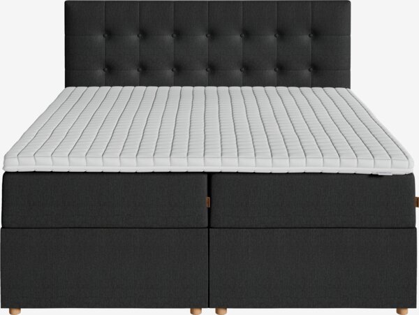 Kontinentalseng 180x200 TYSLA + KOLA grå-40 Fast