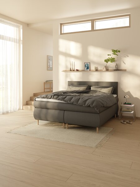 Boxspring 160x200 ANDELVA + TOSEN grijs-40 medium