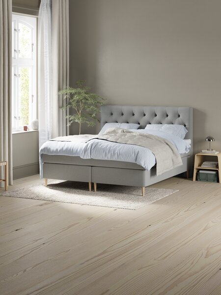 Boxspring 90x200 HEMLA+TOSEN Grijs-23 medium
