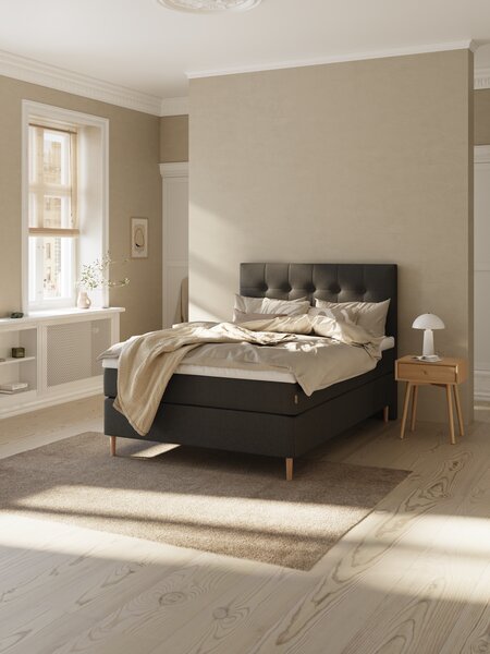 Kontinentalseng 120x200 HEMLA + BRYA grå-40 Myk