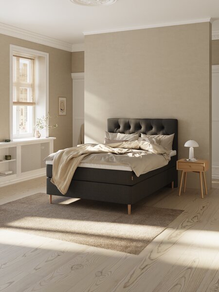 Kontinentalseng 120x200 HEMLA + BRYA grå-40 Myk