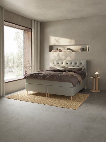 Boxspring 180x210 LYGNA + BRYA Grijs-23 hard