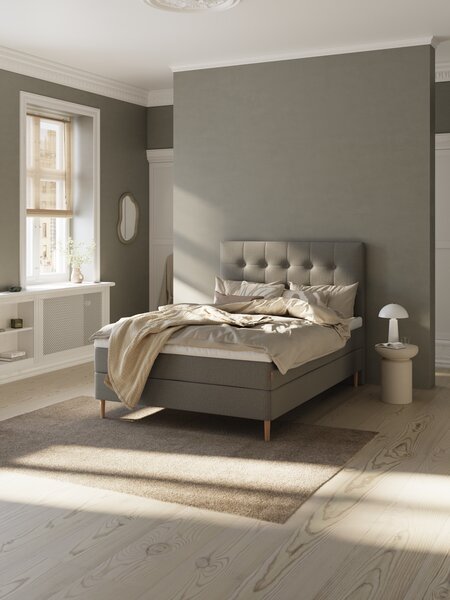 Kontinentalseng 120x200 NEVLA + MURU grå-23 Fast