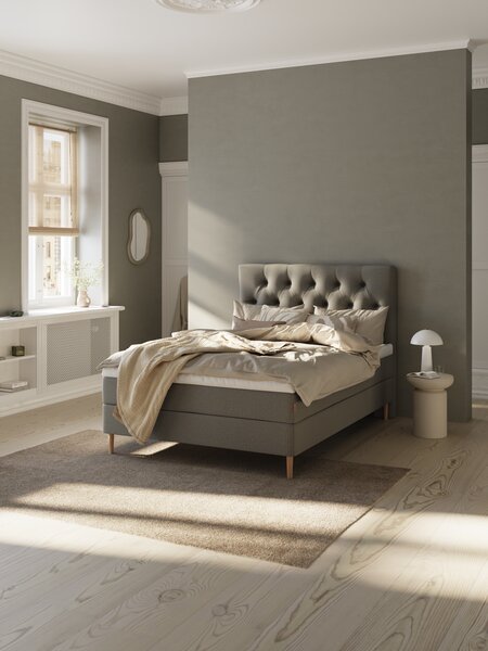 Kontinentalseng 120x200 NEVLA + MURU grå-23 Fast