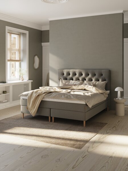 Kontinentalseng 90x200 NEVLA + EKSO grå-23 Medium