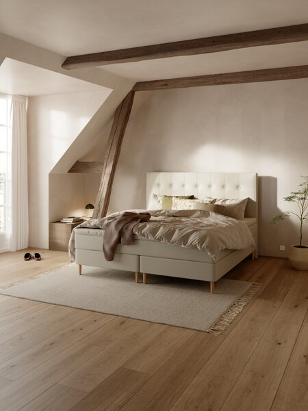 Kontinentalseng 160x200 NEVLA + MURU sand-91 Medium