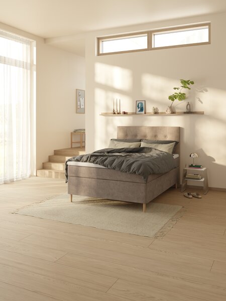 Boxspring 140x200 REIPA + VOLA bruin-92 hard