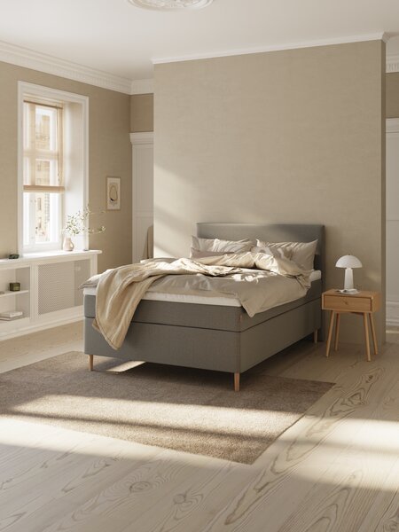 Boxspring 140x200 REIPA + BRYA grijs-23 hard