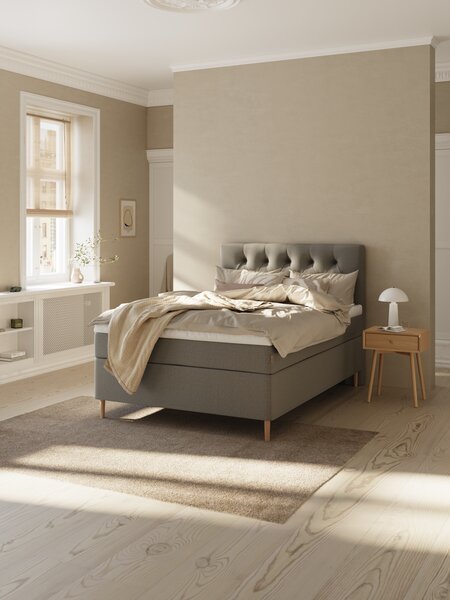 Boxspring 140x200 REIPA + BRYA grijs-23 hard