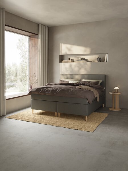 Boxspring 160x200 REIPA + BRYA grijs-40 hard