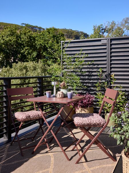 Conjunto de balcón ABORG A60xL60 berenjena