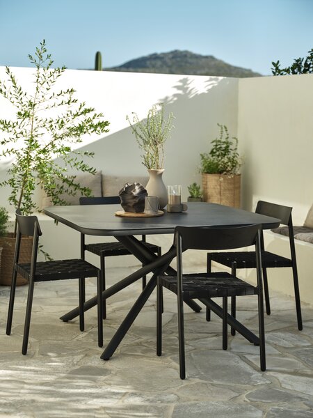 GOTHENBURG L120 bord grå + 4 HAGLEBU stol sort