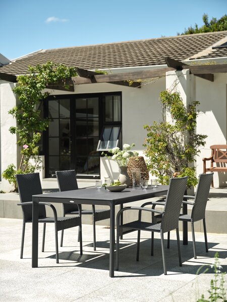 Table de jardin KUMLA l95xL200 gris