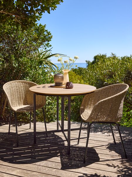 HOVVIG D10/90 stół + 2 TUERNE krzesło naturalny