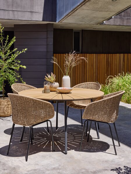 Vrtni stol RANGSTRUP Ø130 natur/crna