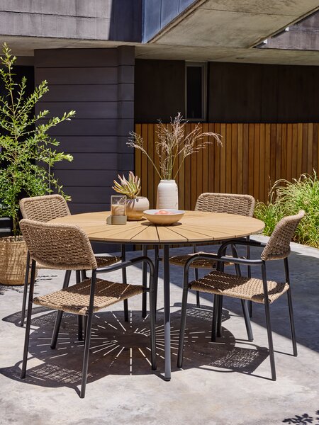 Vrtni stol RANGSTRUP Ø130 natur/crna