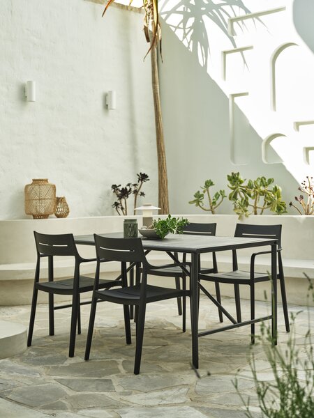 VIERLI D149 stół + 4 INGSTRUP krzesło czarny