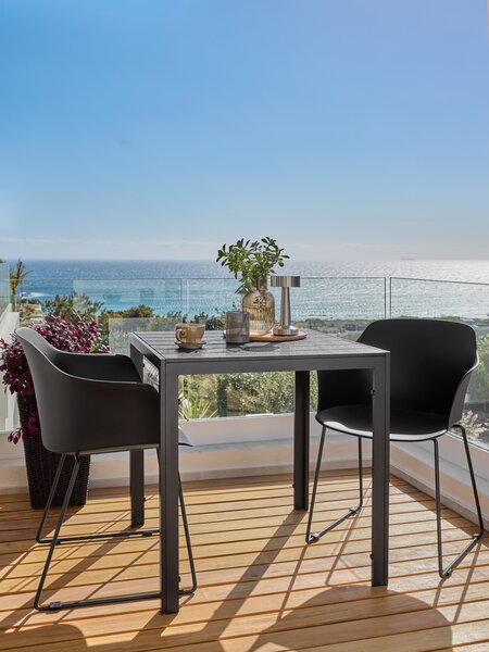 Table de jardin JERSORE l70xL70 noir