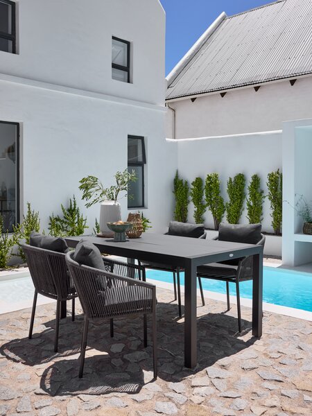 Silla apilable GILJA secado rápido gris