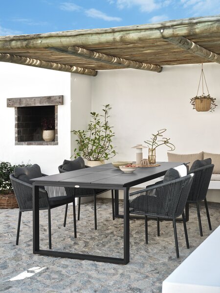 Silla apilable GILJA secado rápido gris